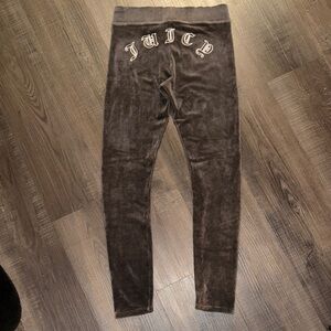 Juicy Couture Dark Grey Velour Leggings